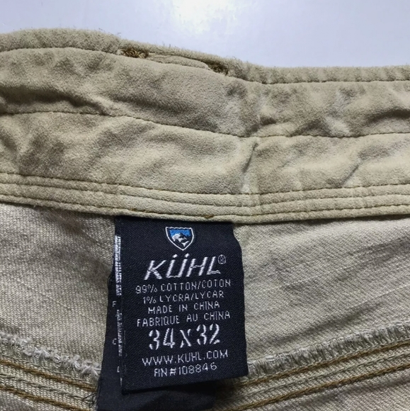 Mens Outdoor Kuhl Riot Vintage Patina Dye Pants Straight Leg Brown Size 36x32 - Picture 6 of 8